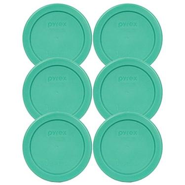 Imagem de Pyrex 7202-PC 1 Cup Green Round Plastic Replacement Lid - 6 Pack