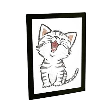 Imagem de Quadro Decorativo Gato Desenho Animes Kawaii Tumblr