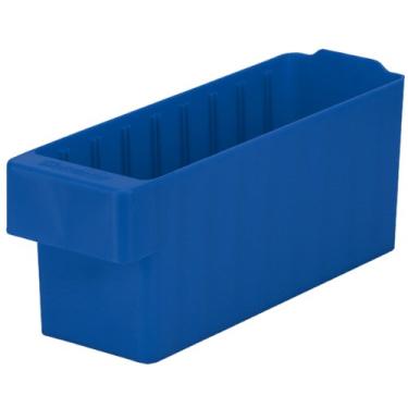 Imagem de Akro-Mils 31142 Caixa de armazenamento de plástico empilhável AkroDrawer (29,5 cm x 9,5 cm x 11,7 cm), azul (pacote com 6)