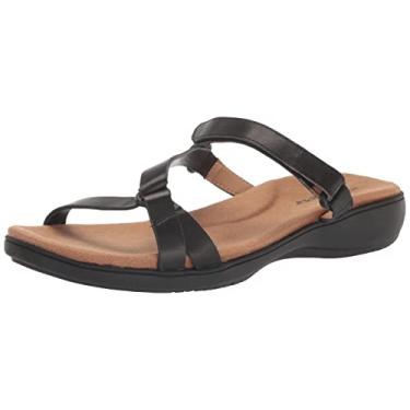 Imagem de Trotters Sandália rasteira feminina Raja, Couro preto, 42