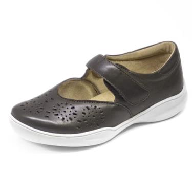 Imagem de Sapatilha Feminina Pierrô conforto couro legítimo cor café Tamanho:39;Genero:Feminino;Cor:Marrom