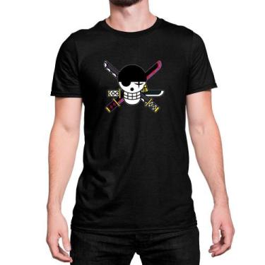 Imagem de Camiseta T-Shirt Caveira Skull One Piece Espada - Mecca