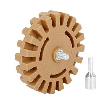 Imagem de X AUTOHAUX Remoção de decalque de roda de borracha de carro de 10 cm com adaptador de broca espessura 20 mm