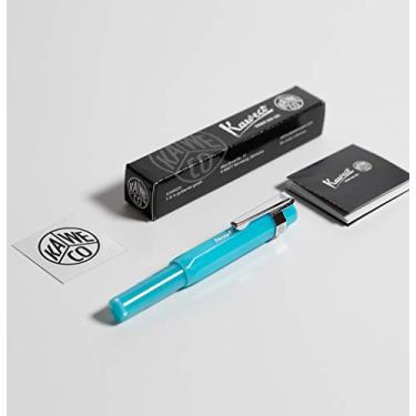 Imagem de Caneta tinteiro Kaweco Frosted Sport Light Blueberry, ponta fina com clipe octogonal esportivo Kaweco cromado (2019 Novelty)