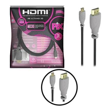 Imagem de PIX Cabo Micro HDMI X HDMI 2.0 4K ULTRAHD, 5 Metros