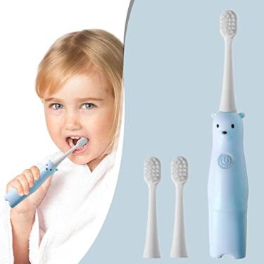 Imagem de Escova de dentes elétrica para crianças bebê desenho animado cerdas macias limpeza oral e clareamento dental escova de dentes automática/escova de dentes elétrica crianças a partir de 4 anos pequena surpresa