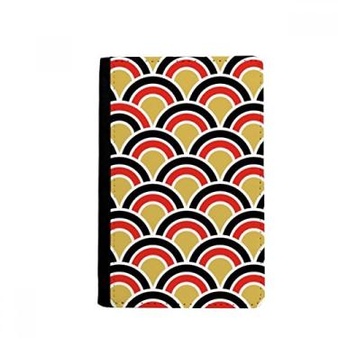 Imagem de Porta-passaporte Squama vermelho dourado preto padrão Notecase Burse capa carteira porta-cartão, Multicolor