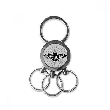 Imagem de Chaveiro de metal de aço inoxidável natural com contorno de animal de morcego preto chaveiro de carro clipe para presente, Multicor