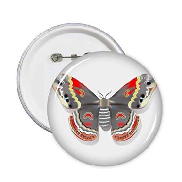 Imagem de Borboleta de pipa 3D em estilo chinês, broches, emblema, botão, decoração, acessório, 5 peças