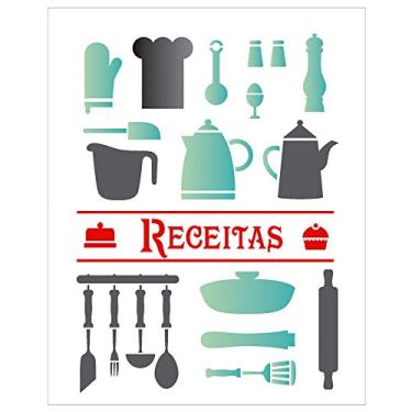 Imagem de Stencil de Acetato para Pintura OPA 20 x 25 cm - 1439 Estampas Receita