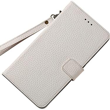 Imagem de FULNES Capa carteira para iPhone 13 Mini/13/13 Pro/13 Pro Max, capa flip de couro com função de suporte e slots de cartão capa à prova de choque proteção da câmera (cor: branco, tamanho: 13pro max 6,7 polegadas)