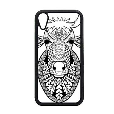 Imagem de Capa com imagem de vaca grande animal para iPhone XR para proteção de telefone Apple