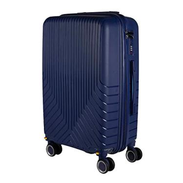 Imagem de Mala de Viagem Media em Polipropileno 4 rodas 360 - AeroMalas Miami (Azul Escuro)