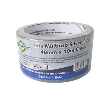 Imagem de Fita Multiuso Silver Tape Cinza 48mm X 10Mts Brasfort