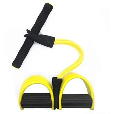 Imagem de Elastico Extensor 4 tubos Academia Casa abdominal cordas Pilates Tonificação exercicio Intensidade