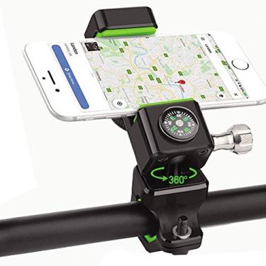 Imagem de Suporte para Bike Bicicleta com bússola Guidão Universal Gps Celular Smartphone Luxo Moto Trilha