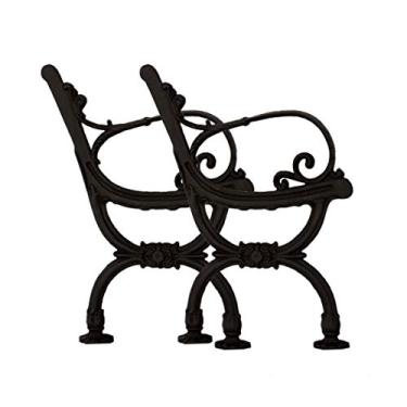 Imagem de Par Pé de Banco Praça Jardim Colonial em Ferro Fundido