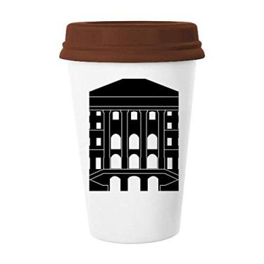 Imagem de Caneca de cerâmica com marco de arquitetura do edifício da Alemanha Copo de cerâmica
