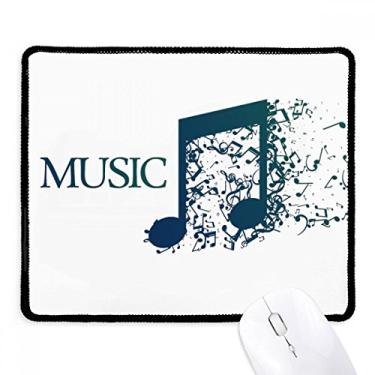 Imagem de Mousepad Flappg Blue Music Mim branco borda costurada preta antiderrapante jogo