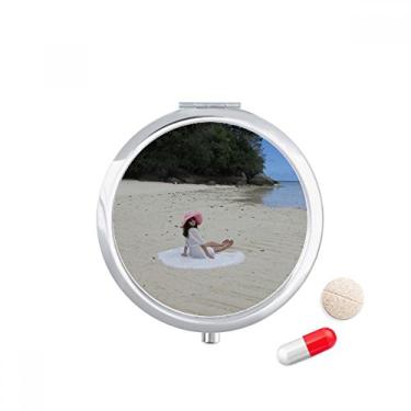 Imagem de Ellie Yao Beautiflu Girl Beach Sea Reef Pill Case Pocket Medicine Storage Box Dispenser
