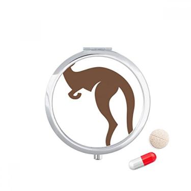 Imagem de Caixa de armazenamento de medicamentos com contorno marrom canguru sabor australiano