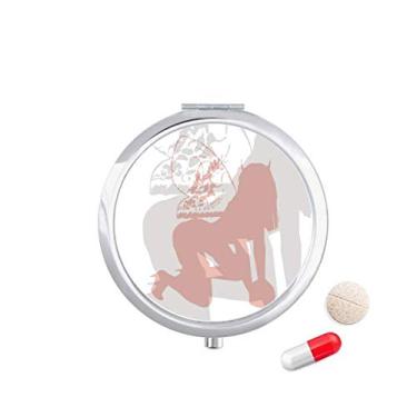 Imagem de Kneel Hot Hair Woman, porta-comprimidos, bolso para medicamentos, caixa de armazenamento