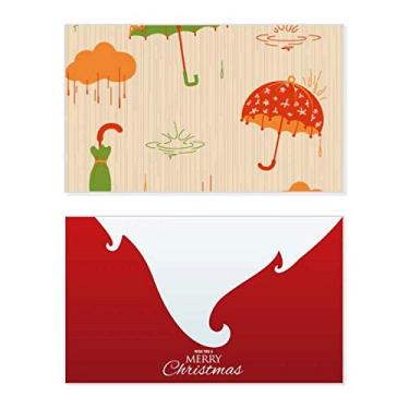 Imagem de Guarda-chuva nuvem chuva gotejamento clima feriado feliz Natal cartão de felicitações mensagem de Natal