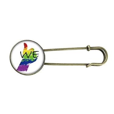 Imagem de LGBT Bandeira de Arco-Íris We Art Deco Presente Fashion Retrô Broche de Metal Clipe Joias