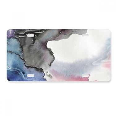 Imagem de DIYthinker Placa de licença abstrata para sombreamento de tinta para decoração de carro, acessório de aço inoxidável