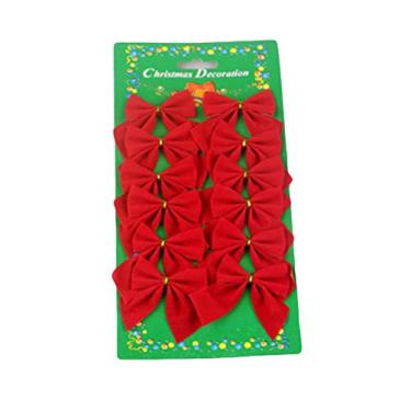 Imagem de Decoração de árvore de Natal Legou enfeite de laço de Natal vermelho 5 cm