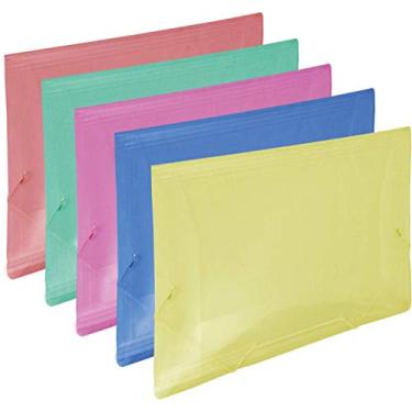 Imagem de Pasta Aba Elastica Plastica Oficio Colorida Line Pacote Com 10-71281