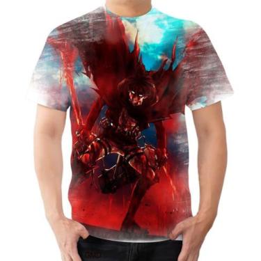 Imagem de Camiseta Camisa Attack On Titan Levi Ackerman Soldado - Estilo Kraken