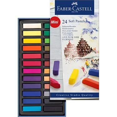 Imagem de Giz Pastel Seco Macio Curto Goldfaber 24 Cores, Faber-Castell