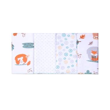 Imagem de PAPI DESDE 1974 Paninho De Boca Bordados Karinho Estampado Para Bebê 32Cm X 32Cm Contém 04 Un