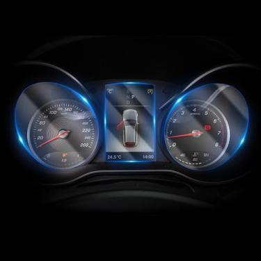 Imagem de LAVIYE Carro Anti riscos e prevenção de poeira Interior adesivo Film Cover TPU, para Mercedes Benz C-class W204 W205 Painel de instrumentos Protetor de tela do painel de instrumentos