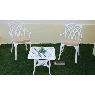 Imagem de Conjunto Para Jardim Geneva Com Mesa de Centro Alumínio Fundido Unifer Móveis