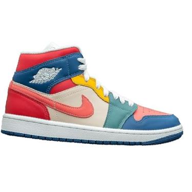 Imagem de Jordan 1 Mid Women French Blue/Magic Ember DN3738-400 6.5
