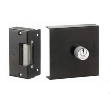 Imagem de Fechadura Eletrônica Portão Fn66 Amelco Alimentaçao Na Parte Móvel
