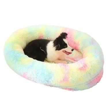 Imagem de TYMONT - Cama para Cães Grandes - Cama Lavável com Capa Removível, Calmante, Durável e Antiderrapante (Rainbowb, XXL)