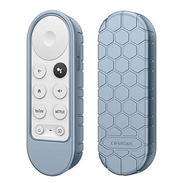 Imagem de Fintie Capa protetora para Chromecast com controle remoto de voz 2020 da CaseBot leve (antiderrapante) à prova de choque para controle remoto de voz Chromecast 2020, azul nublado
