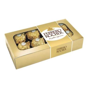 Imagem de Caixa De Bombom Ferrero Rocher 100G Com 8 Unidades