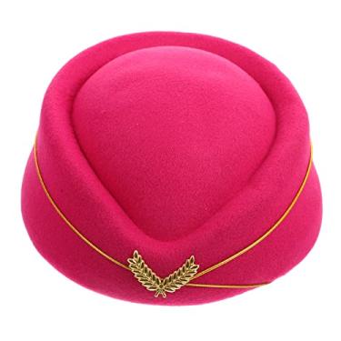 Imagem de STOBOK Chapéu de aeromoça, fantasia de roleplay, chapéu azul, chapéu de senhora Dimitrescu Cosplay Flight Cap Lord Farquaad chapéu decorativo cosplay aeromoça chapéu vintage chapéu de comissária de