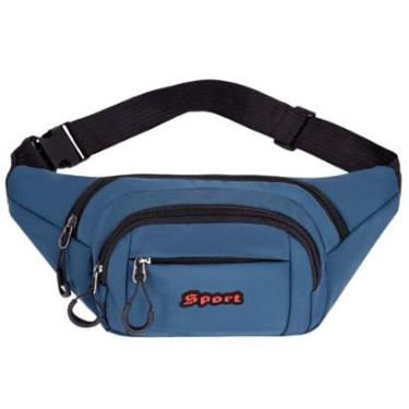 Imagem de Pochete Masculina Bolsa de Cintura Shoulder Bag Impermeável Motoqueiro Multiuso-Masculino