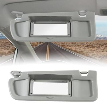 Imagem de Viseira solar de carro adequada para Honda Civic 2006 2007 2008 2009 2010 2011‎ Viseira de sol com placa de cobertura espelhada para bloqueio da luz solar 83280-SNA-A01ZC (cinza, lado esquerdo do