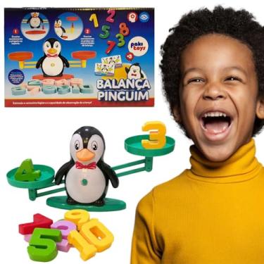 Imagem de Brinquedo Didatico Jogo Matematica Numeros Balanca Pinguim