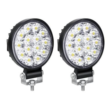 Imagem de Willpower 2 unidades de 3,2 polegadas 42W Mini Ultr Thin LED Work Light Spot Beam LED Pods Luzes de condução 12V 24V Offroad Lâmpadas de neblina para caminhão, trator, barco, carro SUV, ATV,