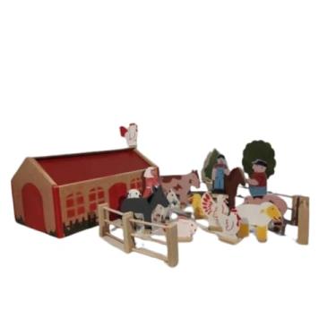 Imagem de Fazenda Grande Brinquedo Educativo de Madeira para Brincar de Faz de Conta