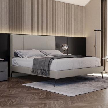 Imagem de Base Bi Partida Slim Queen em Linho com Cabeceira Skybox