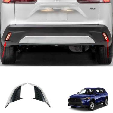 Imagem de SJBNKJYXGSLULU Capa para Toyota Corolla Cross 2020-2025 preto + prata para para-choque traseiro de carro