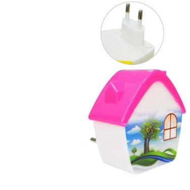 Imagem de Abajur Luminária de Tomada Luz Noturna Infantil Led Casinha